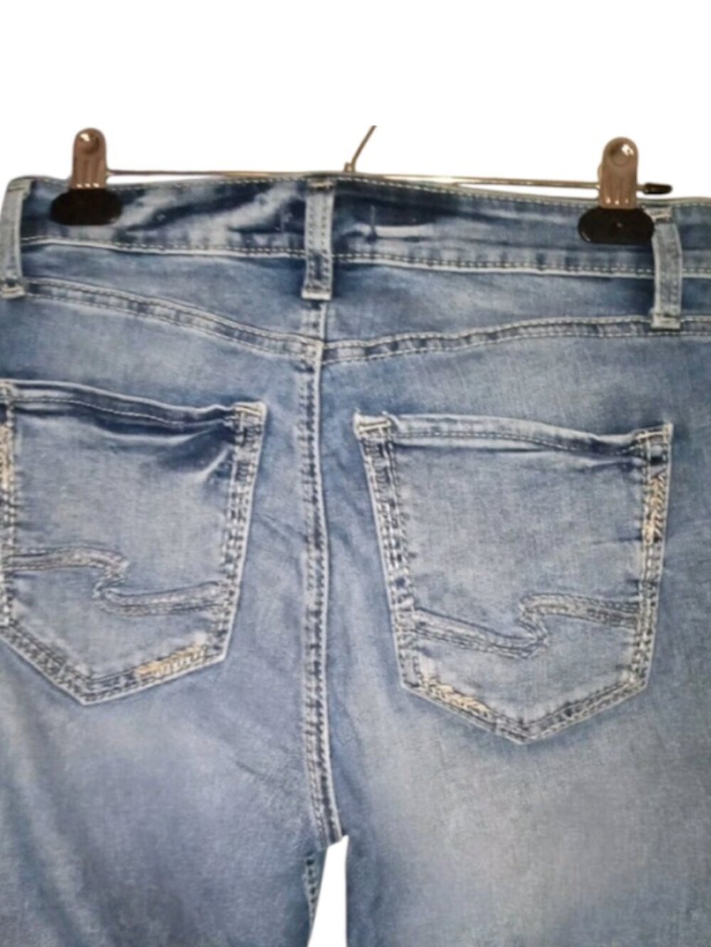 Silver Jeans Avery Capri Women’s 30 Blue Selvedge - Picture 4 of 13
